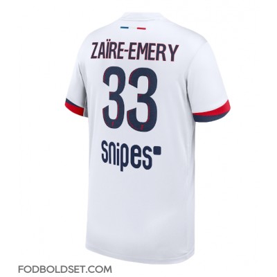 Paris Saint-Germain Warren Zaire-Emery #33 Udebanetrøje 2025-26 Kortærmet Paris Saint-Germain Warren Zaire-Emery #33 Udebanetrøje 2025-26 Kortærmet